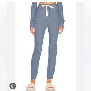 Privacy Please Charlotte Pants Jogger Waffle in Blue Sz S